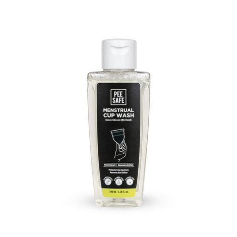 Buy Pee Safe Natural Menstrual Cup Wash With Rosemary And Neem Extract, Free From Sulphate And Paraben - 100 ml-Purplle
