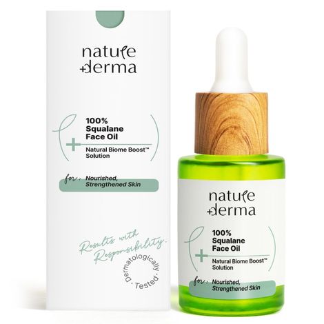 Buy Nature Derma100% Squalane Face Oil With Natural Biome-Boost™ Solution for Nourished, Strengthened Skin-Purplle
