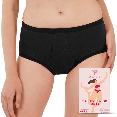 Buy Azah Cotton Period Panties for Women | Leak Proof & Super Soft | 5x More Absorption - Small-Purplle