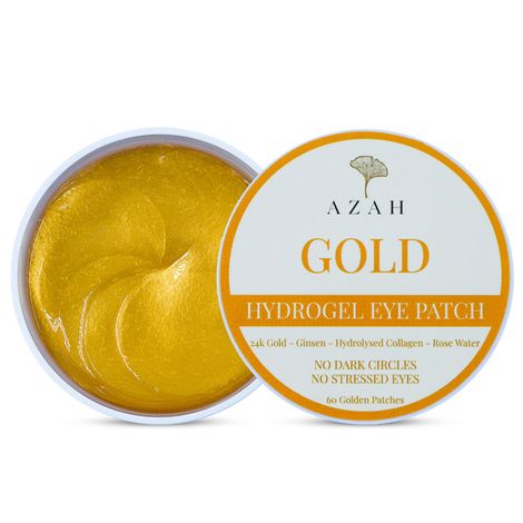 Buy Azah Under Eye Patches for Dark Circles with 24k Nano Gold | Pack of 60 Eye Cooling Gel Pads-Purplle