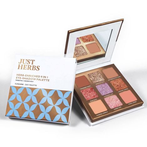 Buy Just Herbs 9 in 1 Eyeshadow Palette Long Wearing And Easily Blendable Eye Makeup Palette - Day Palette-Purplle