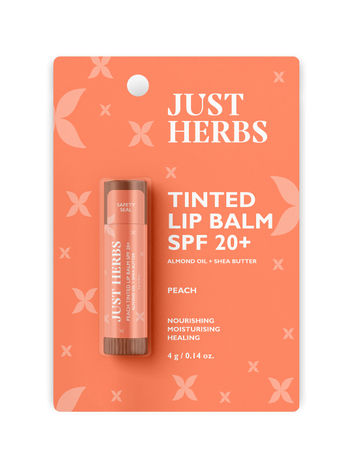 Buy Just Herbs Tinted Lip Balm for Men and Women for Dry & Chapped, 4 gm (Peach)-Purplle