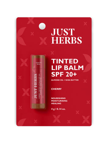 Buy Just Herbs Tinted Lip Balm for Men and Women for Dry & Chapped, 4 gm (Cherry)-Purplle