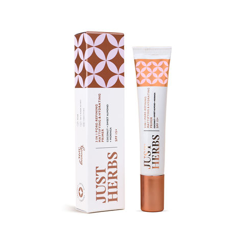 Buy Just Herbs 3 In1 Pore Refining, Mattifying And Hydrating Face Primer With SPF 15+ For Dry & Oily Skin -20gm-Purplle