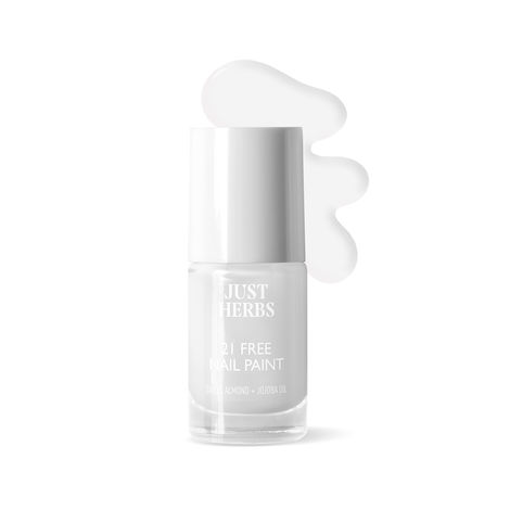 Buy Just Herbs Nail Polish 21 Chemical Free Formula, Quick Dry, Glossy, Jasmine White -6 ml-Purplle