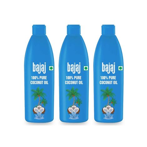 Buy Bajaj Coconut Oil 600ml - Pack of 3-Purplle