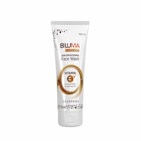 Buy Biluma Advance Skin Brightening Facewash with Vitamin E and aloe vera for even skin tone and dark spots - 100 ml-Purplle