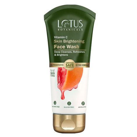 Buy Lotus Botanicals Skin Brightening Face Wash | Vitamin C | Sulphate Free , Silicon Free & Chemical Free | Suitable for All Skin Types | 100ml-Purplle