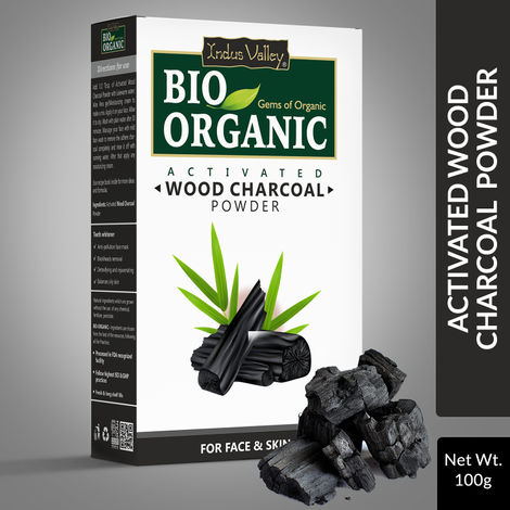 Buy Indus Valley BIO Organic Activated Wood Charcoal Powder-100g-Purplle