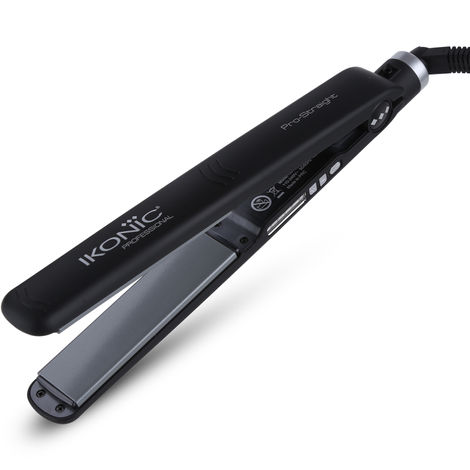 Buy Ikonic Hair Straigtner - Pro Straight | Black | Ceramic Tourmaline | Corded Electric | Hair Type - Straight | Heating Temperature - Up To 230 Degrees Celsius-Purplle