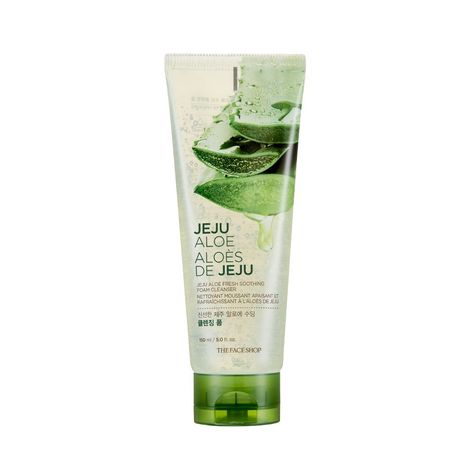 Buy The Face Shop Jeju Aloe Fresh Soothing Foam Cleanser | Gel to Foam cleanser for Skin,Body and Face | Hydrating & cooling cleanser, 150 ml-Purplle