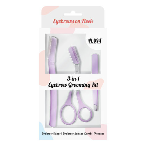Buy Plush 3-in-1 Professional Eyebrow Grooming Kit-Purplle