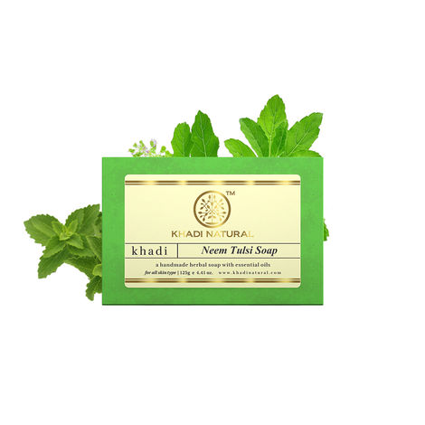 Buy Khadi Natural Neem-Tulsi Soap| Cleanses, Tones & Moisturises - (125 gm)-Purplle