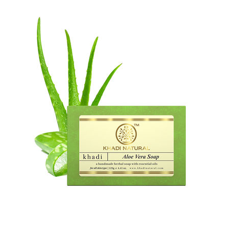 Buy Khadi Natural Aloe Vera Handmade Soap| Anti-Bacterial - (125gm)-Purplle