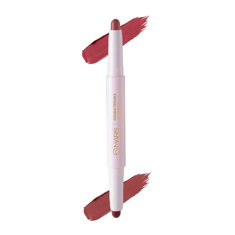 Buy MARS Double Trouble Lip Crayon Lipstick - Woody Walnut (4 g)-Purplle