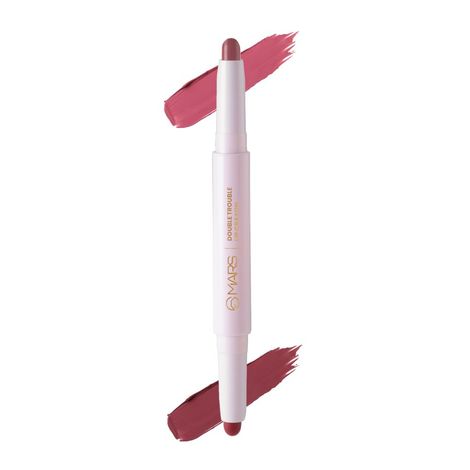 Buy MARS Double Trouble Lip Crayon Lipstick - Bubblegum Mocha (4 g)-Purplle