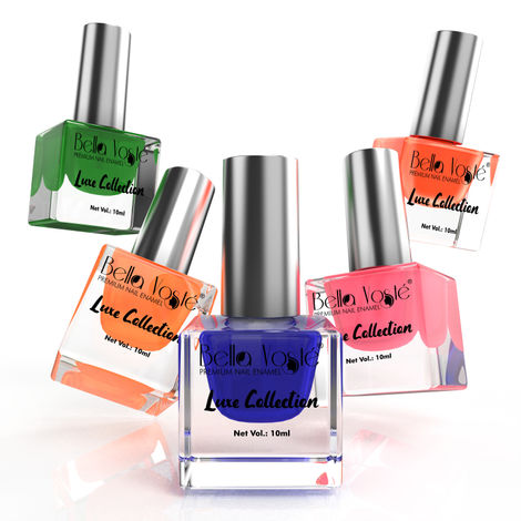 Buy Bella Voste Profesional Neon Nail Polish Combo Set of 5 Pcs, Bright English Colors, Quick Drying, Long Lasting, Cruelty Free, Paraben & Toxic Free, Bold Vibrant & Ultra Trendy…-Purplle