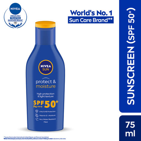 Buy Nivea Sunscreen with SPF 50+ and Vitamin E, PA+++, UVA & UVB protection for INSTANT & WATERPROOF Sun protection-Purplle