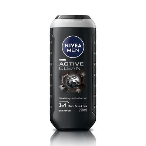 Buy NIVEA MEN Shower Gel Active Clean Body Wash Men 250 ml-Purplle