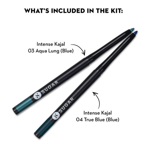 Buy SUGAR Cosmetics True Blues Kajal Duo, Combo of 2-Purplle