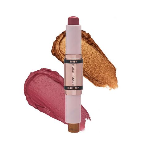 Buy Makeup Revolution Blush & Highlight Stick Flushing Pink (8.6 g)-Purplle