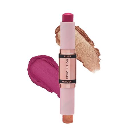Buy Makeup Revolution Blush & Highlight Stick Champagne Shine (8.6 g)-Purplle