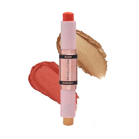 Buy Makeup Revolution Blush & Highlight Stick Coral Dew (8.6 g)-Purplle