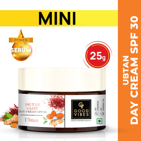 Buy Good Vibes De-Tan Glow Ubtan Day Cream with SPF 30 (25g)-Purplle