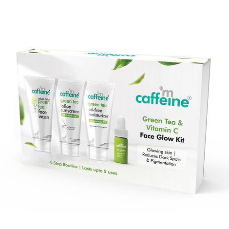 Buy mCaffeine miniature Green Tea & Vitamin C Glow Kit-Purplle