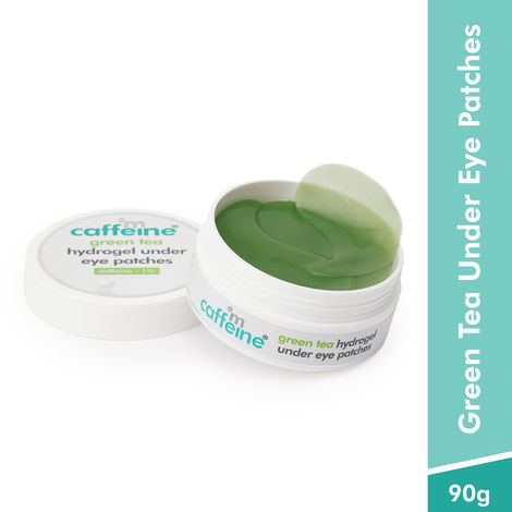 Buy mCaffeine Green Tea Hydrogel Under Eye Patches for Fine Lines & Wrinkles Reduction | Instantly De-puffs & Reduces Dark Circles 30 Pairs-Purplle