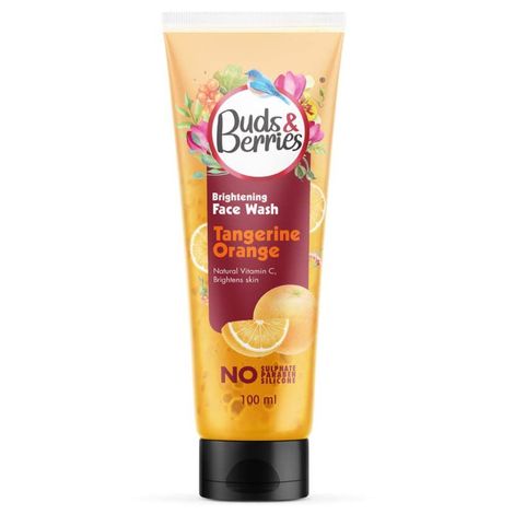 Buy Buds & Berries Brightening Tangerine Orange Face Wash With Natural Vitamin C for Glowing Skin | pH Balanced Gentle Facewash | No Sulphate, No Paraben (100 ml)-Purplle