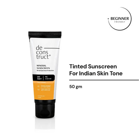 Buy Deconstruct Tinted Mineral Sunscreen - SPF 55+ and PA++++ - Broad Spectrum and Water Resistant Sunscreen |(50 g)-Purplle
