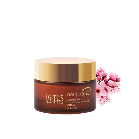 Buy Lotus Professional DermoSpa Japanese Sakura Skin Whitening & Illuminating Day Cream | SPF 20 | Preservative Free | 50g-Purplle