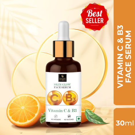 Buy Good Vibes Vitamin C & B3 Skin Glow Face Serum | Brightening, Anti-Ageing | With Orange | No Parabens, No Sulphates, No Animal Testing (30 ml)-Purplle