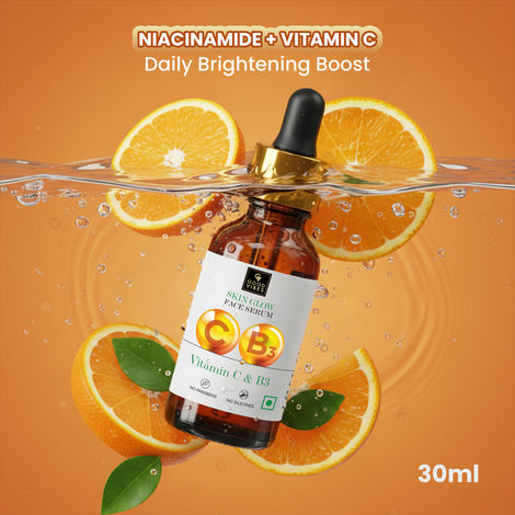 Buy Good Vibes Vitamin C & B3 (Niacinamide) Skin Glow Face Serum | Brightening Anti-Ageing | With Orange | No Parabens No Sulphates No Animal Testing (30 ml)-Purplle