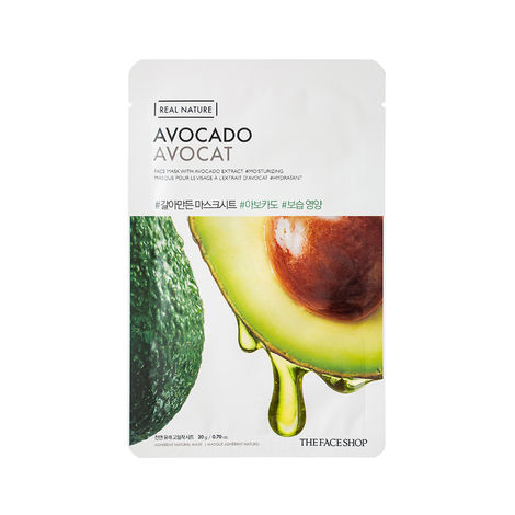 Buy The Face Shop Real Nature Avocado Face Mask (Sheet Mask 20 gm)-Purplle
