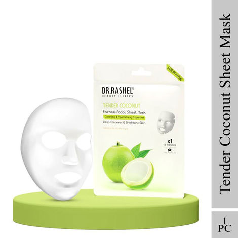 Buy Dr.Rashel Tender Coconut Fairness Facial Sheet Mask Suitable For All Skin Type 1 Pc-Purplle