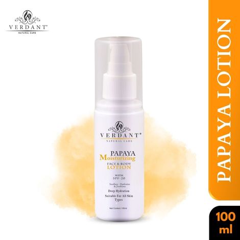 Buy Verdant Natural Care Papaya Face & Body Lotion with SPF-20 (100 ml)-Purplle