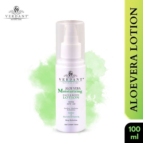 Buy Verdant Natural Care Aloe Vera Face & Body Lotion with SPF-20 (100 ml)-Purplle