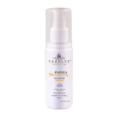 Buy Verdant Natural Care Papaya Face & Body Lotion with SPF-20 (100 ml)-Purplle