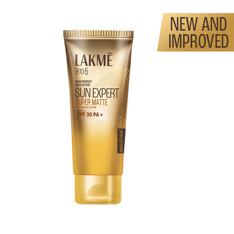 Buy Lakme Sun Expert Super Matte Lotion Sunscreen SPF 30 PA++ with Niacinamide & Vit C | Broad spectrum UVA/B protection | Blue light protection | No White Cast | for all dry, normal skin| 50ml-Purplle