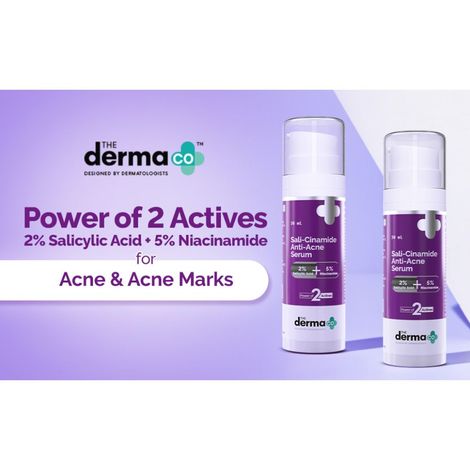 Buy The Derma co.Sali-Cinamide Anti-Acne Face Serum with 2% Salicylic Acid & 5% Niacinamide for Acne (30 ml)-Purplle
