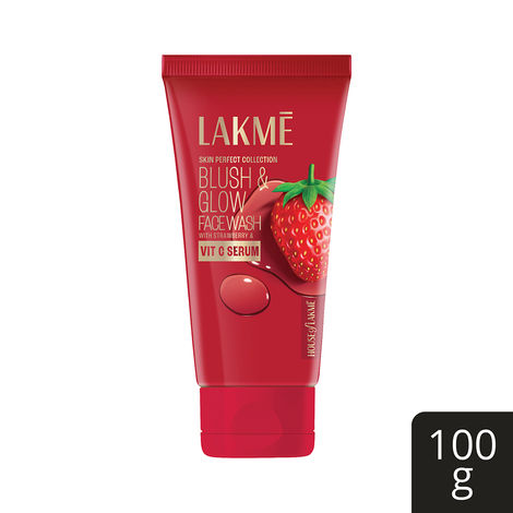 Buy Lakme Blush & Glow Strawberry  Face Wash With Vitamin C (100 g) | Brightens | Exfoliates-Purplle
