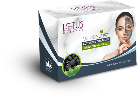 Buy Lotus Herbals WhiteGlow Activated Charcoal Brightening 4 in 1 Facial Kit | Tea Tree | Oil Control & Anti Pollution | Salon Grade | All Skin Types | 188g-Purplle