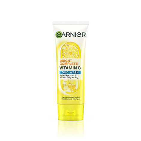 Buy Garnier Skin Naturals Bright Complete BRIGHTENING DUO ACTION Face Wash with Lemon Extract 100 gm-Purplle