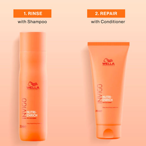 Buy Wella Professionals Invigo Nutri Enrich Deep Nourishing Shampoo and Conditioner Combo 200 ml+250 ml-Purplle