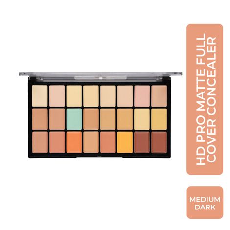 Buy Half N Half Full Cover Concealer Makeup Kit Multicolour Palette, Medium-Dark (20.5g)-Purplle