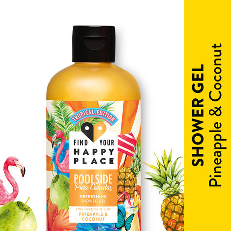 Buy Find Your Happy Place - Poolside Pina Coladas Vitamin C Body Wash, Pineapple & Coconut Sulfate-free 300ml-Purplle
