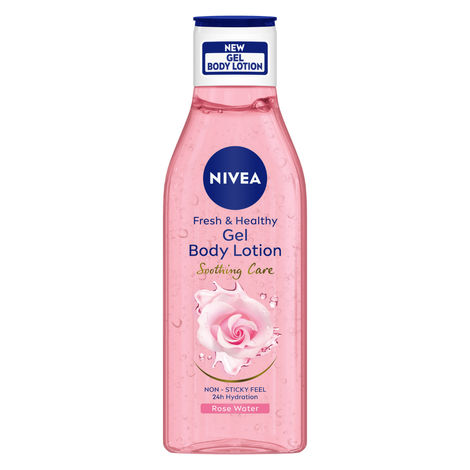 Buy NIVEA Rose Water Gel Body lotion, Soothing Care for 24H hydration, Non-Sticky & fast absorbing Body lotion for fresh and healthy skin, 200 ml-Purplle