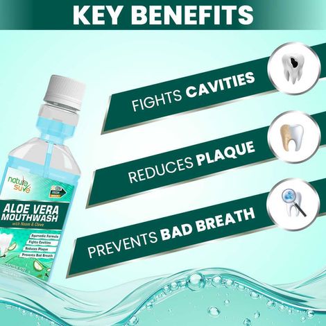 Nature Sure Aloe Vera Mouthwash with Neem and Clove for Oral Health - 1  Pack (150ml)